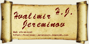 Hvalimir Jereminov vizit kartica